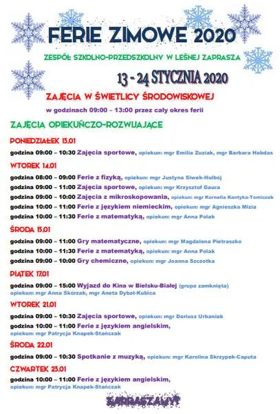 Bezpieczeństwo dzieci na ferie
