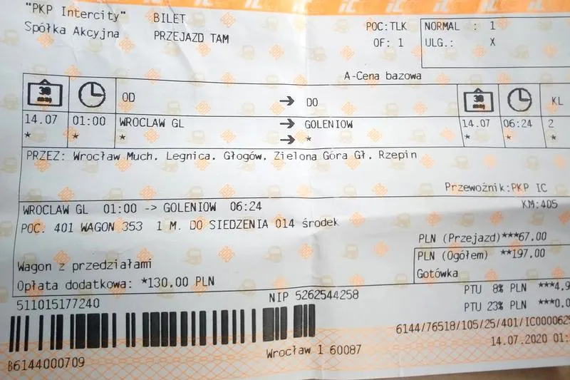 Kupno biletów online
