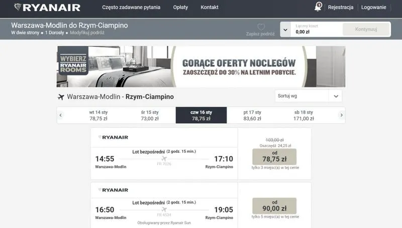 Rezerwacja biletów lotniczych