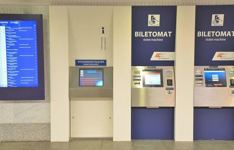 Zakup biletu PKP w biletomacie
