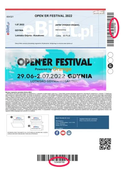 Zwrot pieniędzy Open'er